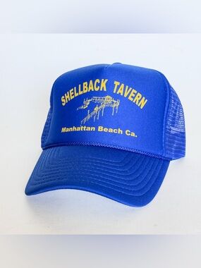 Shellback Tavern Manhattan Beach Blue Mesh Trucker Hat
